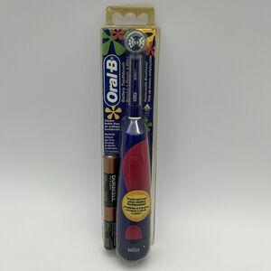 VTG Oral-B Braun 80s-90s Style Indicator Battery Toothbrush NOS -SEE PHOTOS RARE